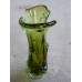Green Art Glass Vase by Bohemian Crystal