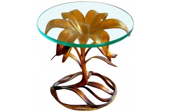 Arthur Court Style Gilded Lily Table