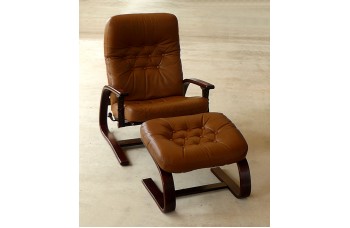 Lounge Chair and Ottoman by Ingmar Relling for Westnofa