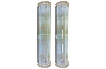 Lucite and Glass Rod Sconces by Sciolari for Lightolier