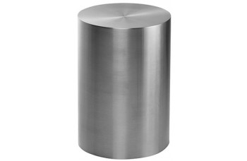 Brushed Aluminum Drum Table or Pedestal