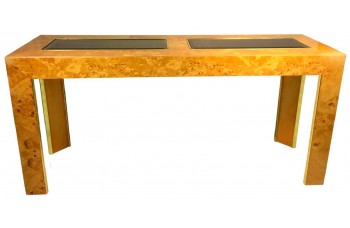 Burl Olive Ash Console Table by Thomasville