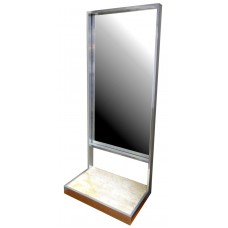 Aluminum Hall Mirror w/Marble Shelf Aluminum Hall Mirror w/Marble Shelf