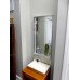Aluminum Hall Mirror w/Marble Shelf