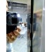Aluminum Hall Mirror w/Marble Shelf