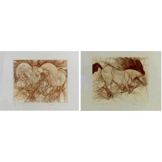 Two Etchings by Guillaume Azoulay Two Etchings by Guillaume Azoulay