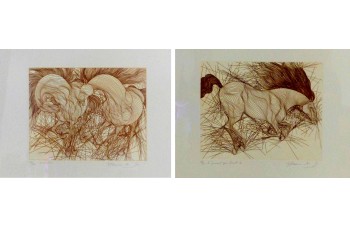 Two Etchings by Guillaume Azoulay Two Etchings by Guillaume Azoulay