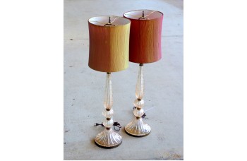 Pair of Art Glass Lamps by Barovier and Toso Pair of Art Glass Lamps by Barovier and Toso