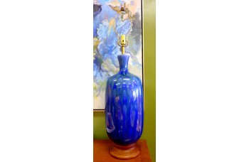 Large Blue Drip-Glaze Lamp Large Blue Drip-Glaze Lamp