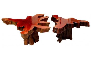 Two Live Edge Cypress Tables Two Live Edge Cypress Tables