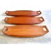 Three Staved Teak Trays by Jens Quistgaard for Dansk Three Staved Teak Trays by Jens Quistgaard for Dansk