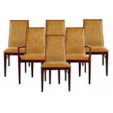 Set of Six Walnut Dining Chairs by Dillingham
