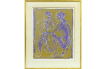 Couple Discutant by Hans Erni Couple Discutant by Hans Erni