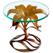 Arthur Court Style Gilded Lily Table