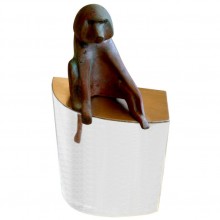 Bronze Baboon Sculpture by Loet Vanderveen