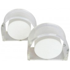 Pair of Lucite Demi-Lune Table Lamps
