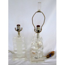 Lucite Petals Table Lamps