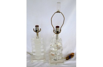 Lucite Petals Table Lamps