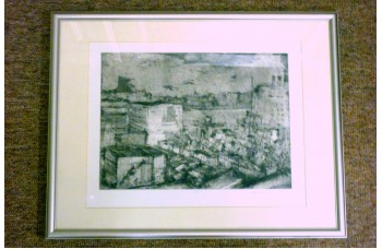 Cityscape Etching by Michelle Mackey