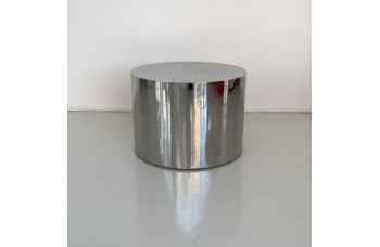 Polished Aluminum Drum Table Polished Aluminum Drum Table