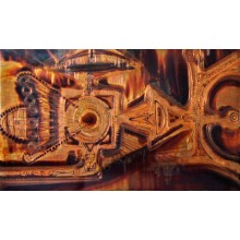 Original Acid Etched Wall Hanging by Bernhard Rohne