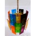 Rainbow Lucite Swag Lamp