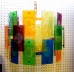 Rainbow Lucite Swag Lamp