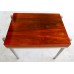 Rosewood and Stainless Steel Nesting Tables Rosewood and Stainless Steel Nesting Tables
