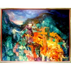 Large Painting by George Russin Large Painting by George Russin
