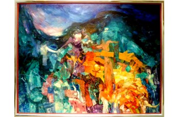Large Painting by George Russin Large Painting by George Russin