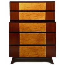 Birdseye Maple and Mahogany Highboy by R-Way