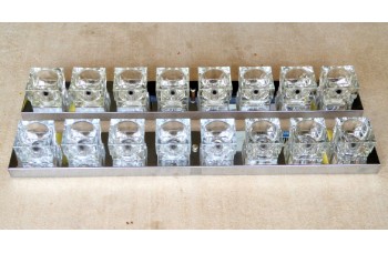 Pair of Mirage Ice Cube Sconces by Sciolari for Lightolier Pair of Mirage Ice Cube Sconces by Sciolari for Lightolier