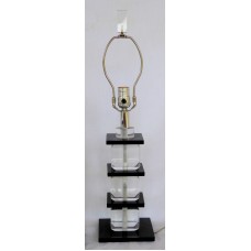 Small Lucite Tuxedo Lamp
