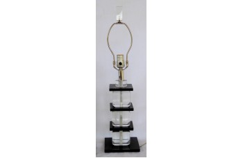 Small Lucite Tuxedo Lamp