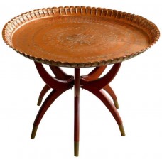 Spider Leg Table with Brass Tray Top Spider Leg Table with Brass Tray Top