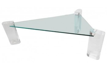 Triangular Lucite Cocktail Table by Karl Springer Triangular Lucite Cocktail Table by Karl Springer