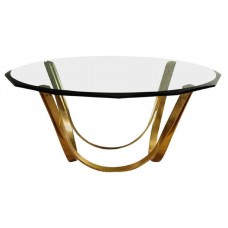 Roger Sprunger Style Cocktail Table by Tri-Mark in Gold Roger Sprunger Style Cocktail Table by Tri-Mark in Gold