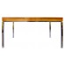 Rare Zebrawood Stainless Steel Extension Table Rare Zebrawood Stainless Steel Extension Table