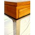 Rare Zebrawood Stainless Steel Extension Table Rare Zebrawood Stainless Steel Extension Table