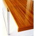 Rare Zebrawood Stainless Steel Extension Table Rare Zebrawood Stainless Steel Extension Table